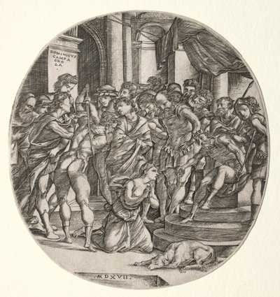 قطع رأس سانت كاترين ، 1517. بواسطة دومينيكو كامبانيولا