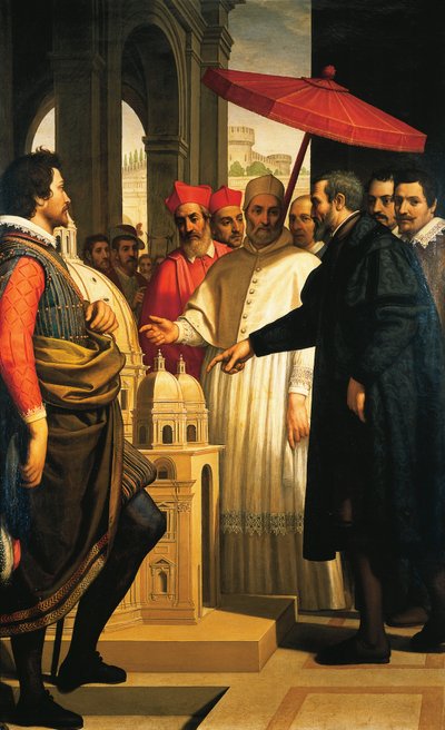 Michelangelo presenting the model for the completion of St Peter