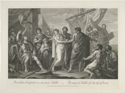 استهجان أخيل على فيرليس فان بريسيس غضب Achilles لفقدان Briseis (العنوان على الكائن) بواسطة دومينيكو كونيجو