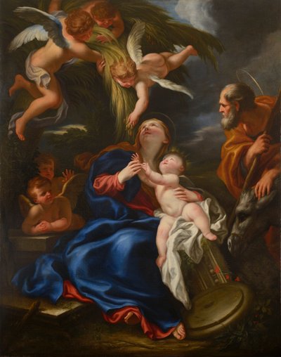 بالفرنسية: le Repos de la Sainte Famille sur le chemin d