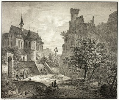 الكنيسة في Kobern on the Mosel بواسطة Domenico Quaglio