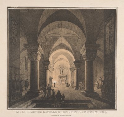 المباني البارزة في العصور الوسطى في ألمانيا: كنيسة سانت مارغريت في الإمبراطورية ... ، 1819. بواسطة دومينيكو كواليو