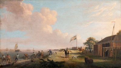 منظر لقلعة تيلبوري مع شباك الصيادين ، 1770 بواسطة دومينيك سيريس