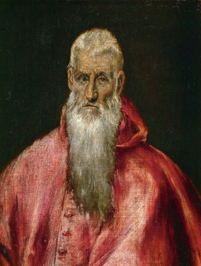 القديس جيروم كردينال ، حوالي 1600-1610. بواسطة دومينكوس ثيوتوكوبولوس