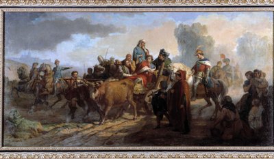 جنون شارل السادس (1368-1422). لوحة لأنطوان دومينيك ماجود (1817-1899) زيت على قماش سم 111 × 221 مجموعة P. Dumon إشارة إلزامية: مجموعة fondation Greetings de Provence Marseille بواسطة دومينيك ماجوود