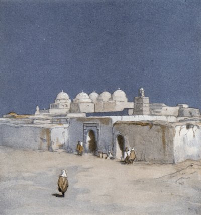مسجد السيوف بالقيروان (لون ليثو) بواسطة دونالد (بعد) ماكسويل