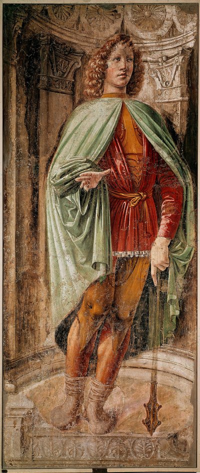 شاب في نادي دورة رجال الأسلحة لعائلة بانيغارولا. فريسكو دوناتو برامانتي (1444-1514) معرض بريرا للفنون ، ميلانو بواسطة دوناتو برامانتي
