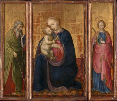 مادونا والطفل مع القديسين فيليب وأغنيس ، كاليفورنيا. 1425-1430. بواسطة دوناتو دي باردي
