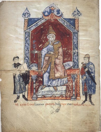 ماتيلدا من توسكانا من: Vita Mathildis di Donizone di Canossa ، بين 1111 و 1115 بواسطة دونيزون دي كانوسا