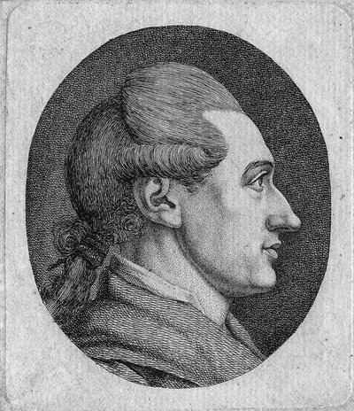 صورة شخصية للمؤلف يوهان فولفجانج فون جوته 1749-1832 بواسطة عصا درة