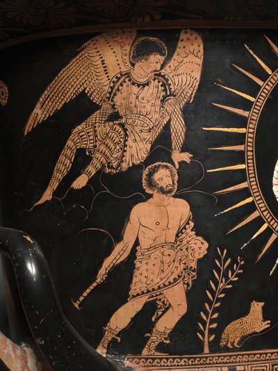التفاصيل من lekythos ذات الشكل الأحمر بواسطة دوريس
