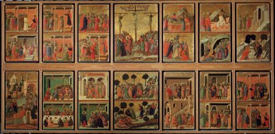 حياة المسيح: الآلام. Predella of the Maesta (تمبرا على الخشب بواسطة دوتشيو دي بونينسينيا