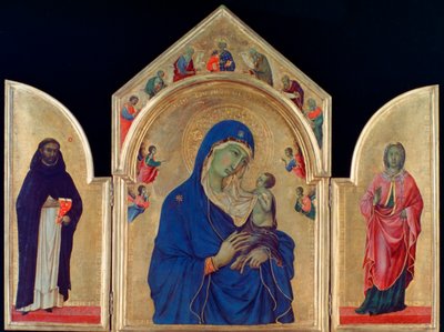 مادونا والطفل مع سانت دومينيك وسانت أوريا ، c1315 بواسطة دوتشيو دي بونينسينيا