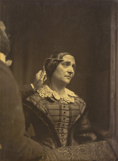 الانتباه ، النظرة اليقظة إلى اليسار ، الانتباه المؤلم إلى اليمين ، 1854-1856 ، مطبوع عام 1862. بواسطة دوشين دي بولوني