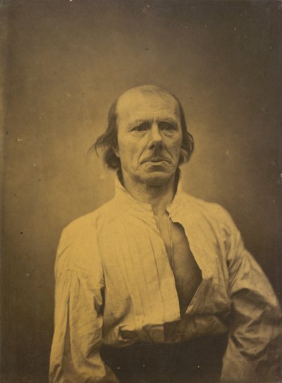 وجه مستريح ، 1854-1856 ، طُبع عام 1862. بواسطة دوشين دي بولوني