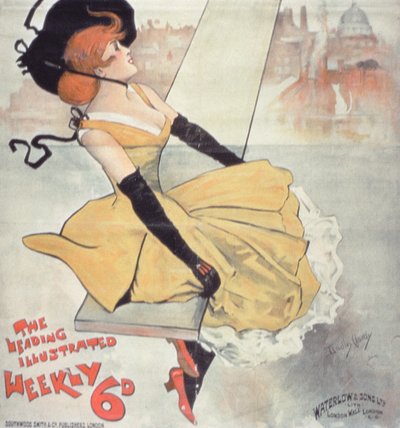 إعلان عن مجلة The Leading Illustrated Weekly بواسطة دادلي هاردي