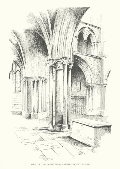 منظر في الكاهن، كاتدرائية تشيتشيستر (ليثو) بواسطة دنكان مول