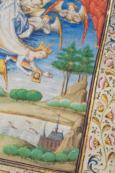 صفحة من كتاب "La Belle Dame Sans Merci" لألان تشارتير ، باريس ، أوائل القرن الخامس عشر بواسطة دانويس ماستر