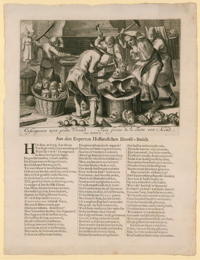 Ceforgeron myn goede vrind. كاريكاتير بخصوص خلافة العرش الإنجليزي ، 1688-89 بواسطة المدرسة الهولندية