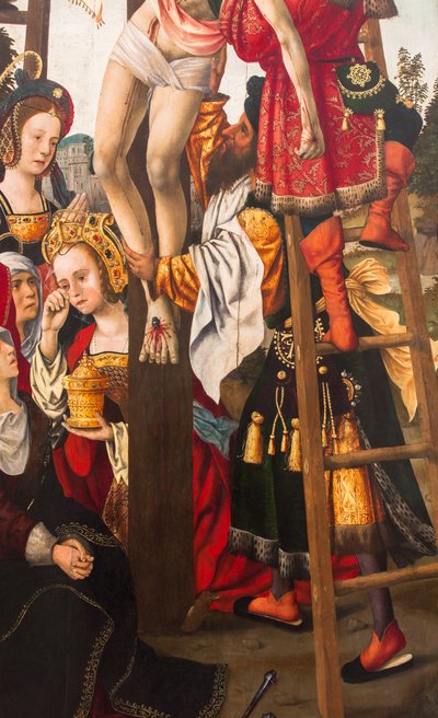 النزول من الصليب، 1520 (زيت على قماش) بواسطة المدرسة الهولندية