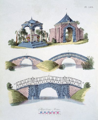زينة الحديقة ، من مجلة Garden Gems بقلم G. van Laar ، تم نشره عام 1802 بواسطة المدرسة الهولندية