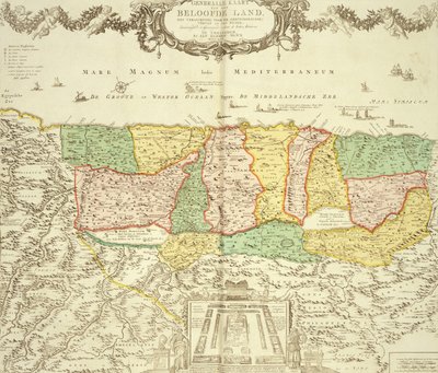 خريطة الأرض المقدسة ، حانة. بقلم جان باريند إلوي ، أمستردام ، 1742 بواسطة المدرسة الهولندية