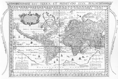 Nova Totius Terrarum Orbis Geographica Ac Descriptio ، 1642 بواسطة المدرسة الهولندية