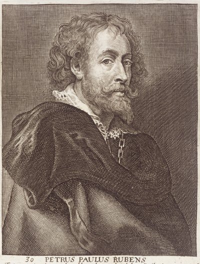 لوحة بيتر بول روبنز (1577-1640) اللوحة 30 من سلسلة من صور الفنانين ، نقشها جوان ميسينس (1612-70) بواسطة المدرسة الهولندية
