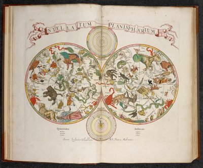 Stellatum Planisphaerium ، كرة مستوية مع علامات زودياك بواسطة المدرسة الهولندية
