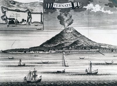 جزيرة تيرنات ، حوالي عام 1748 بواسطة المدرسة الهولندية