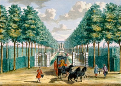 عرض منزل Velserbeek من الممر والمدخل ، من Het Zeganpralent Kennemerlant بواسطة Hendrick de Leth و Matthias Brouerius Van Nidek ، تم نشره في عام 1700-1730 بواسطة المدرسة الهولندية