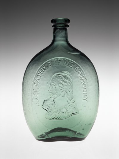 Figured Flask, c. 1848 (non-lead glass) بواسطة أعمال ديوتفيل للزجاج