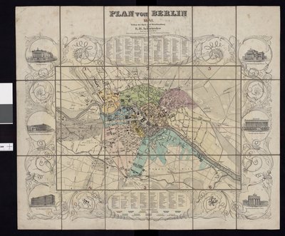 خريطة من مجموعة خرائط المكتبة الوطنية. نُشرت الخريطة في برلين (1841) وتُظهر برلين بواسطة إي إتش شرودر