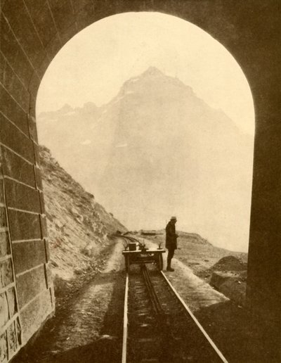 السكة الحديدية الرائعة عبر جبال الأنديز ، 1930. بواسطة ENA
