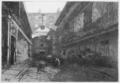 The Green Dragon Inn ، Bishopsgate ، مدينة لندن ، 1871 بواسطة إدواردز
