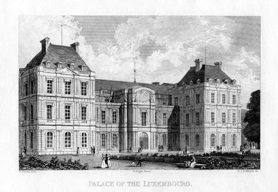 قصر لوكسمبورج ، باريس ، c1830. بواسطة EI روبرتس