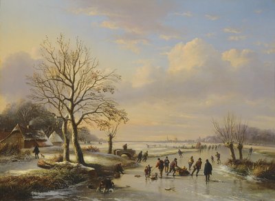 المتزلجون على الجليد ، 1850 بواسطة EJ و Verwee Verboeckhoven