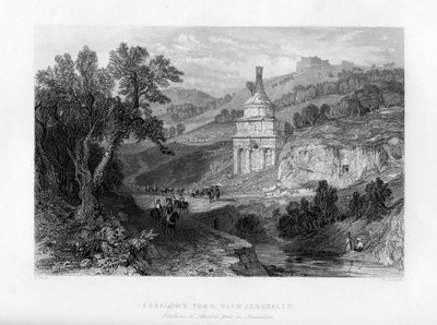 مقبرة أبشالومس ، بالقرب من القدس ، إسرائيل ، 1841. بواسطة E. Redclyffe