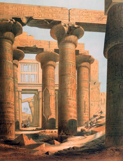 "قاعة الكرنك" ، مصر ، القرن التاسع عشر بواسطة E Weidenbach