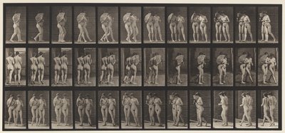 Plate 54. Walking, Two Models/One Flirting A Fan, Arm in Arm بواسطة ايدويرد مويبريدج