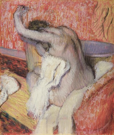 بعد الحمام ، تجفيف المرأة نفسها ، c.1889-90 (باستيل) بواسطة إدغار ديغا