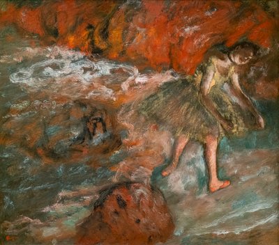 مشهد باليه. حوالي عام 1890. زيت على ورق ، مُصفح على لوح. بواسطة إدغار ديغا