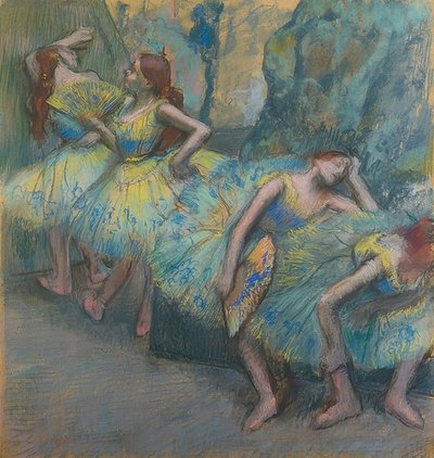 راقصات الباليه على المسرح. حوالي 1890-1900 بواسطة إدغار ديغا