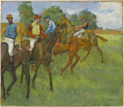 قبل السباق ، حوالي 1887-89 (باستيل على ورق) بواسطة إدغار ديغا