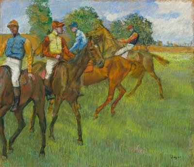 قبل السباق ، ج. 1887-1889. بواسطة إدغار ديغا