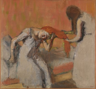 عند التمشيط (لا كوافير). 1892-95 بواسطة إدغار ديغا