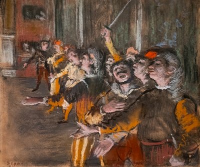 الكورس (المعروف أيضًا باسم "الأسس"). 1877. باستيل على مونوتايب. بواسطة إدغار ديغا