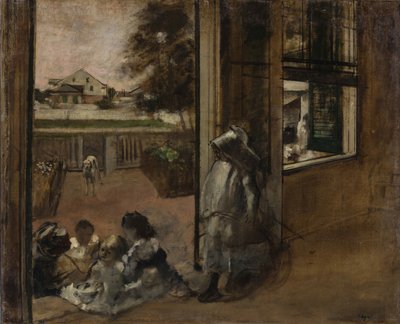 باحة منزل في نيو أورلينز ، 1872-1873. بواسطة إدغار ديغا