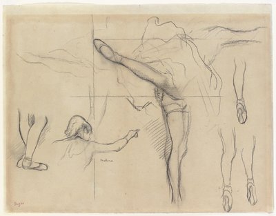 راقصة - ست رسومات بواسطة إدغار ديغا