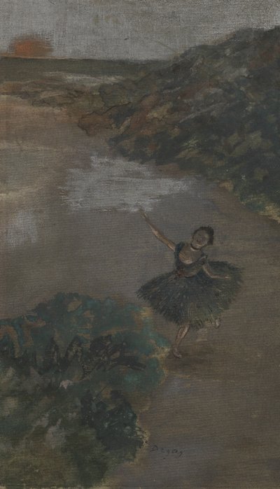 راقصة على خشبة المسرح ، c. 1879 (الغواش على الحرير) بواسطة إدغار ديغا